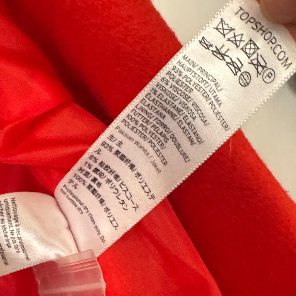 Topshop Bold Red Blazer Coat - Picture 4 of 5